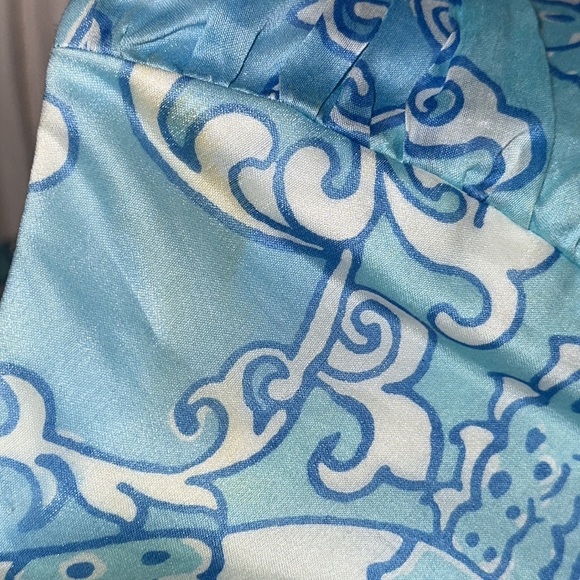 Lilly Pulitzer Strapless Dress in Blue and White - Picture 8 of 8